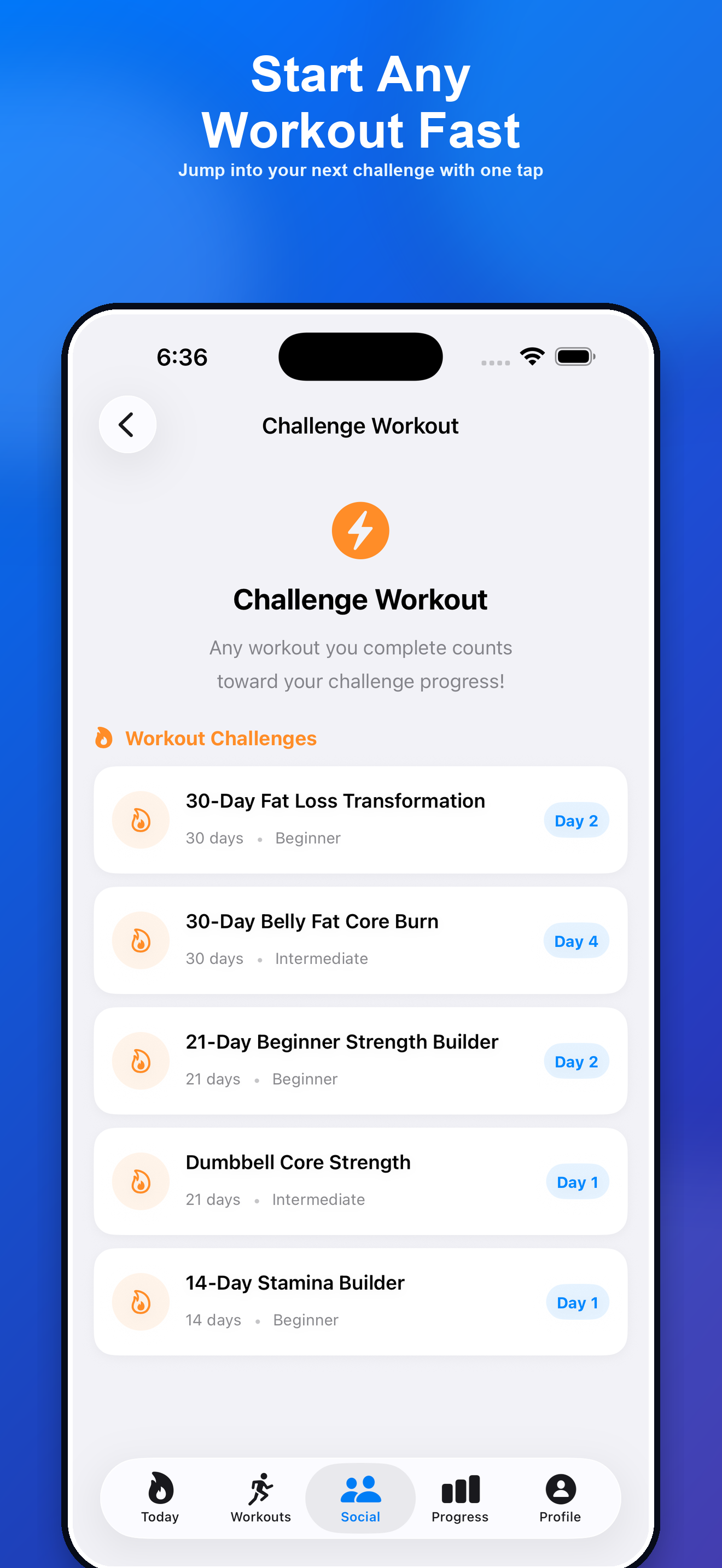 Challenge Workout